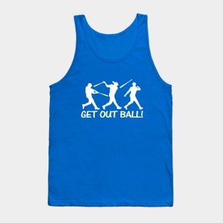 Vintage GET OUT BALL Homerun Dinger Baseball Softball Hitter Tank Top